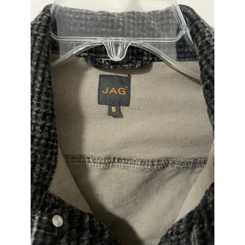 JAG jacket women's size small super soft‎ brown black plaid